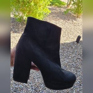 Black Platform Ankle Boots